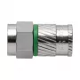 AXING CFS09348 F-type compressiestekker male roestvrij staal 50 stuks