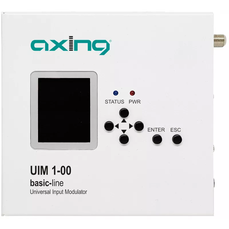 AXING UIM 1-00 universele input modulator HDMI CVBS YPbPr naar RF DVB-T/C