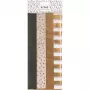 ARTOZ PAPIER Zijde papier diverse strepen koper/zwart/wit 50 x 70 cm (144500-77)
