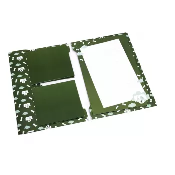 Artoz Papier briefpapier met enveloppen hondenmotief olijfgroen ca. DIN A5 80 g/m² 1 pak
