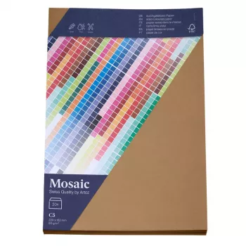 Artoz Papier Mosaic enveloppen DIN C5 zonder venster naturel nat te plakken 20 stuks