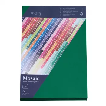 Artoz Papier Mosaic enveloppen DIN C6 zonder venster, dennengroen, gegomd (natte gom), 20 stuks