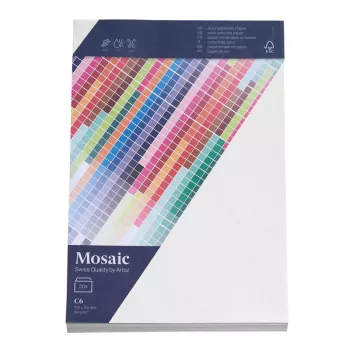 Artoz Papier Mosaic enveloppen DIN C6 vensterloos wit natte gom 20 stuks