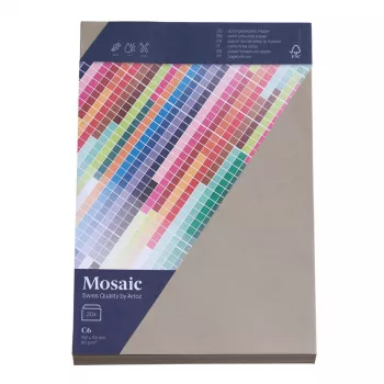 Artoz Papier Mosaic enveloppen DIN C6 zonder venster cementgrijs natte gom 20 stuks