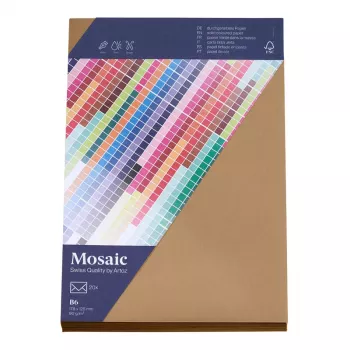 Artoz Papier Mosaic enveloppen DIN B6 zonder venster naturel natte gom 20 stuks