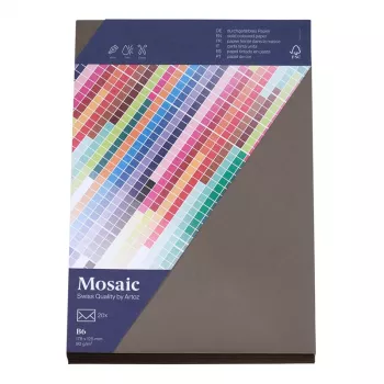 Artoz Papier Mosaic enveloppen DIN B6 vensterloos grafiet gegomd 20-pack