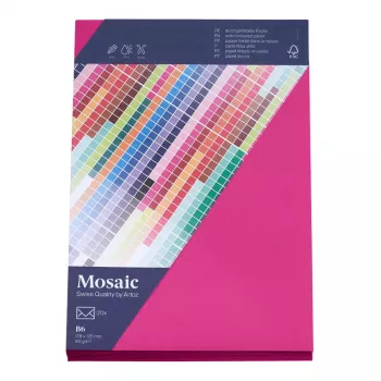 Artoz Papier Mosaic enveloppen DIN B6 vensterloos fuchsia natte gom 20 stuks