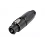 Neutrik NLT8FX-BAG speakON 8-polige bus-kabelconnector, zwart, polyamide, zink, IP50, 250V, 50A