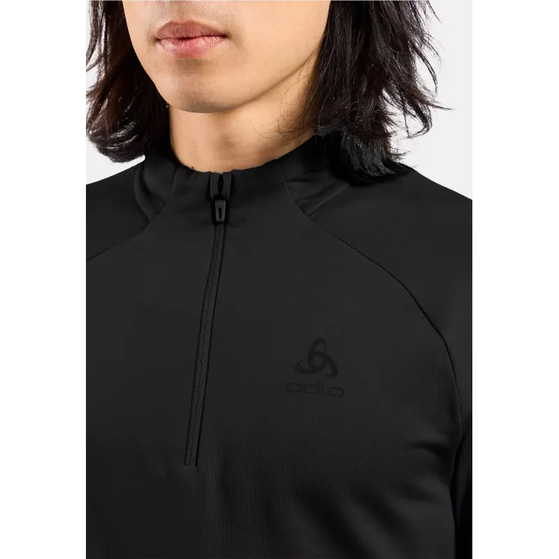 Odlo Essential Light Mid Layer 1/2 zip - zwart - maat L