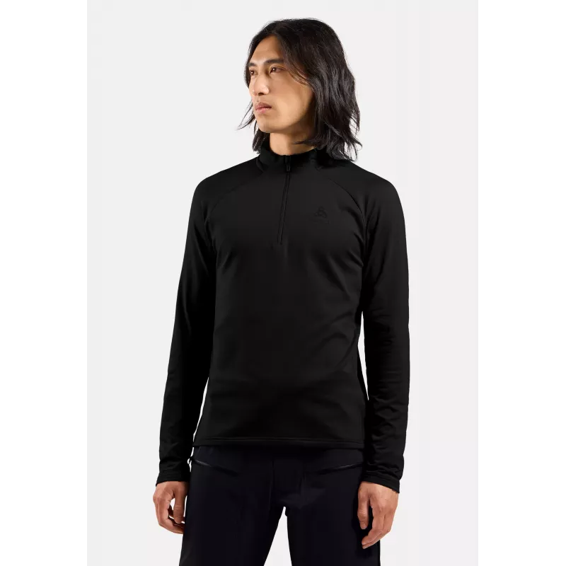 Odlo Essential Light Mid Layer 1/2 zip - zwart - maat L