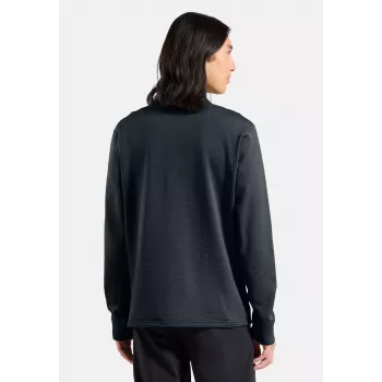 Odlo Grid Fleece Mid Layer Full Zip jasje - Black Melange, maat L