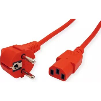 ROLINE netsnoer IEC320 C13, recht, rood, 3 m