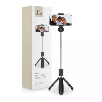 Tech-Protect L01S BT selfiestick statief zwart