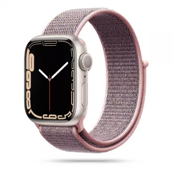 TECH-PROTECT Nylon Apple Watch 4 / 5 / 6 / 7 / 8 / SE (38 / 40 / 41 mm) Pink Sand sport loop band