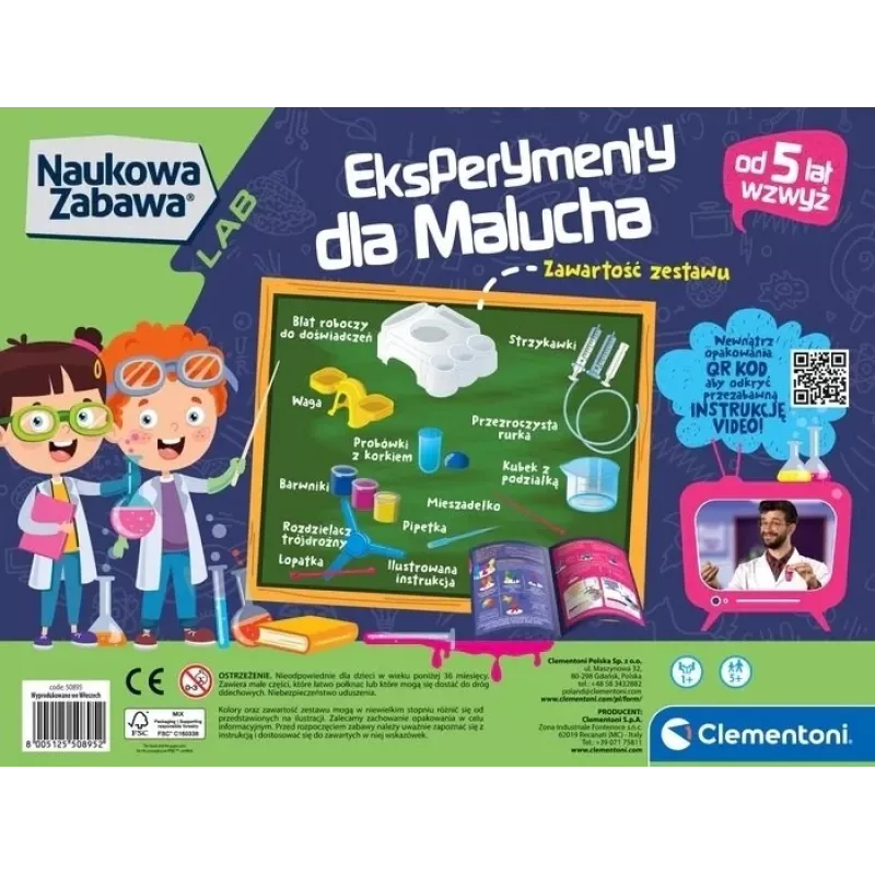 Clementoni Science & Play - Experimenten voor peuters Educatief speelgoed 50895