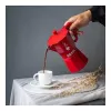 Bialetti Moka Exclusive 3-kops rode espressomaker voor op het fornuis (9055)