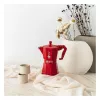 Bialetti Moka Exclusive 3-kops rode espressomaker voor op het fornuis (9055)
