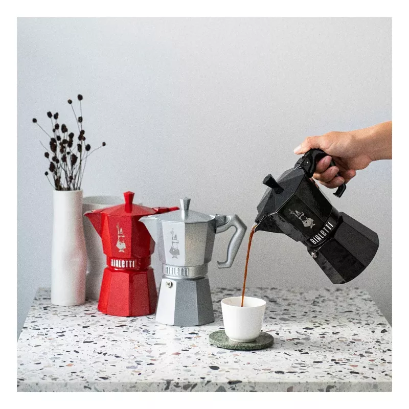Bialetti MOKA EXCLUSIVE 6-kops espressomaker voor op het fornuis, zwart (9066)