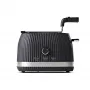 Guzzini Sous Chef toaster met inklapbare tangen grijs 2-sleuf broodjeswarmer ontdooien