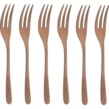 Sambonet Taste PVD 6 gebakvorken set - zwart 18/10 roestvrij staal