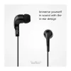 SBS TEINEARKL in-ear headset met microfoon - zwart - bedraad - 1,2 m kabel - 3,5 mm jack - bellen & muziek