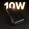SBS solar powerbank USB/USB-C 10000 mAh zwart