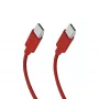 SBS TECABLETISSUETCCR USB-C naar USB-C kabel 1,5 m 60 W gevlochten rood