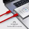 SBS TECABLETISSUETCCR USB-C naar USB-C kabel 1,5 m 60 W gevlochten rood