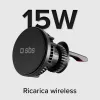 SBS TESUPFANWIR15W 15W Qi draadloze autolader met koelventilator - zwart