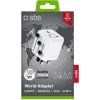 SBS TEADAPTUNI universele reisadapter - wit