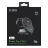 SBS Qi2.2 25W inductief 3-in-1 opvouwbaar laadstation met MFI-certificering - zwart