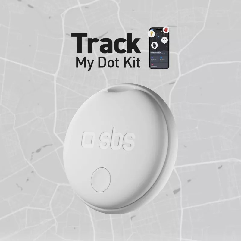 SBS Track My Circle tracker compatibel met Apple Find My - 4-pack - wit