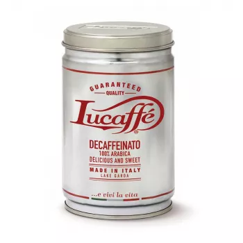 LUCAFFE' Decaffeinato Gemalen Koffie 250g Blik