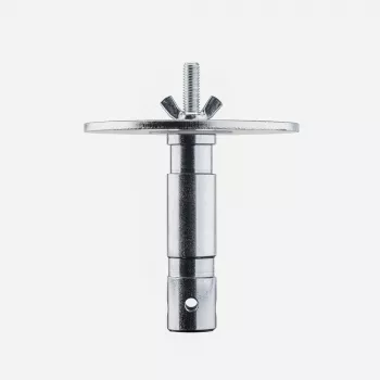 Manfrotto 163-10 verlichtingsspigot-adapter, 28 mm (1-1/8 in) met M10-schroefdraad, 120 mm plaat