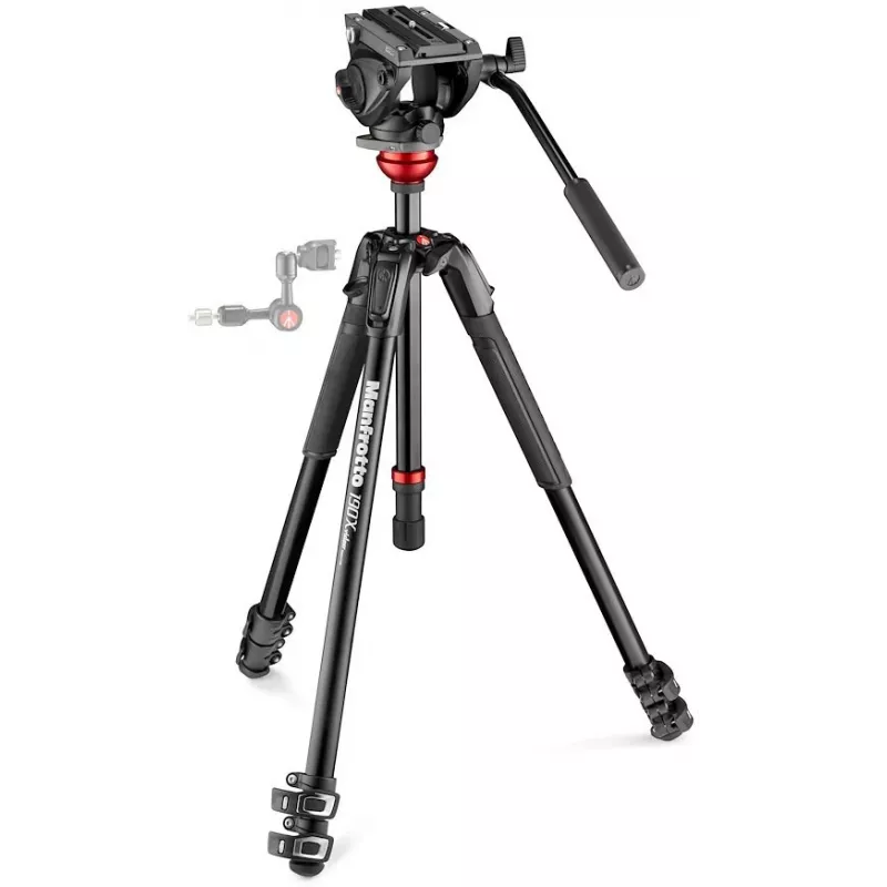 Manfrotto 190 videostatiefset met 500AH vloeistofkop