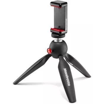 Manfrotto PIXI Smart ministatief met smartphonehouder - zwart