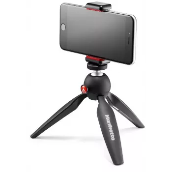 Manfrotto PIXI Smart ministatief met smartphonehouder - zwart