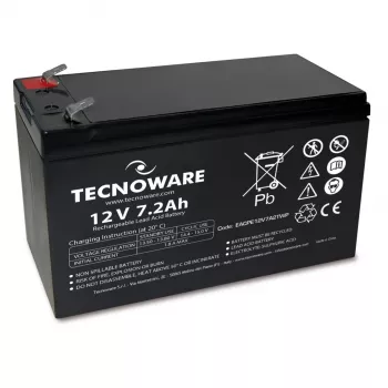 TECNOWARE Power Battery 12V 7,2Ah AGM VRLA met Faston 6,3mm aansluiting