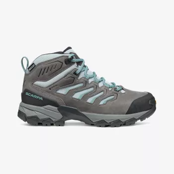 Scarpa Moraine Mid GTX dames wandelschoenen, GORE-TEX, bovenmateriaal van nubuk en mesh, PRESA HIK-04 zool, arctic, EU 37