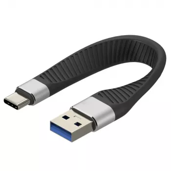 TECHLY USB 3.0 USB-A naar USB-C 3.2 Gen2 15W M/M 12cm FPC-kabel