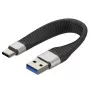 TECHLY USB 3.0 USB-A naar USB-C 3.2 Gen2 15W M/M 12cm FPC-kabel