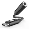 TECHLY USB-C naar 3,5mm audio-adapter met DAC, 12cm, zwart