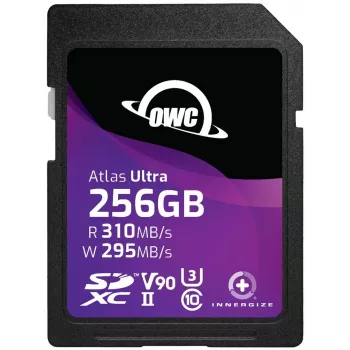 OWC Atlas Ultra 256GB SDXC UHS-II V90 Geheugenkaart - 300 MB/s Lezen, 250 MB/s Schrijven