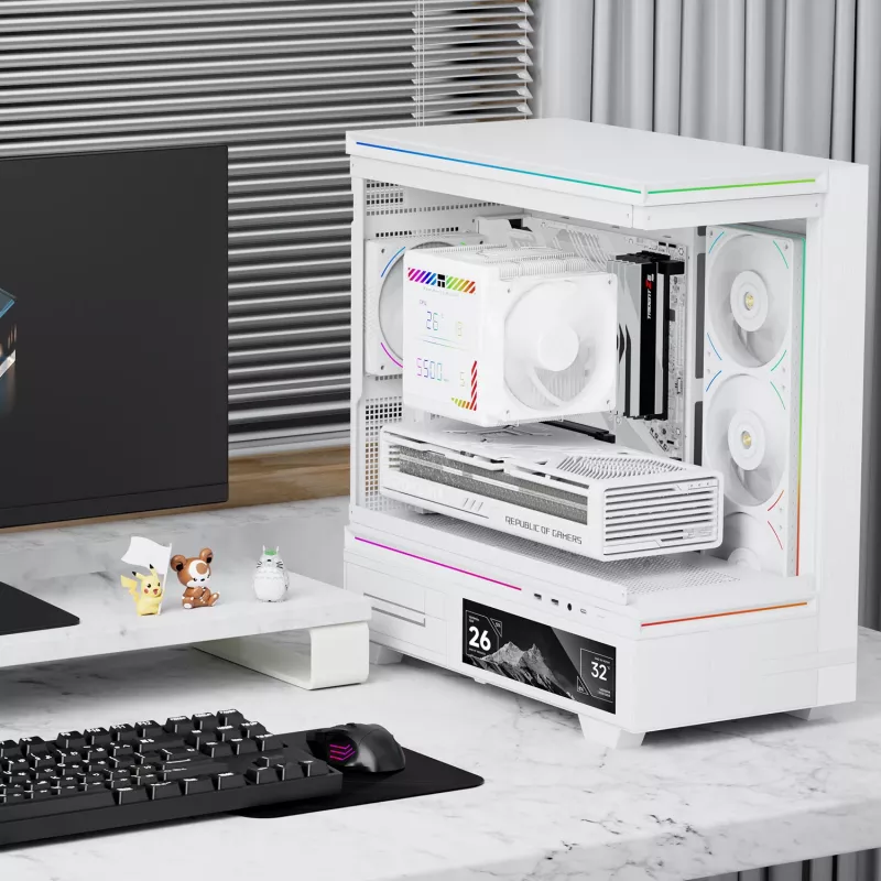 Thermalright Peerless Assassin 140 Digital White dual tower CPU-luchtkoeler, 7 heatpipes, 2x140mm PWM-ventilatoren, witte LED, Intel/AMD