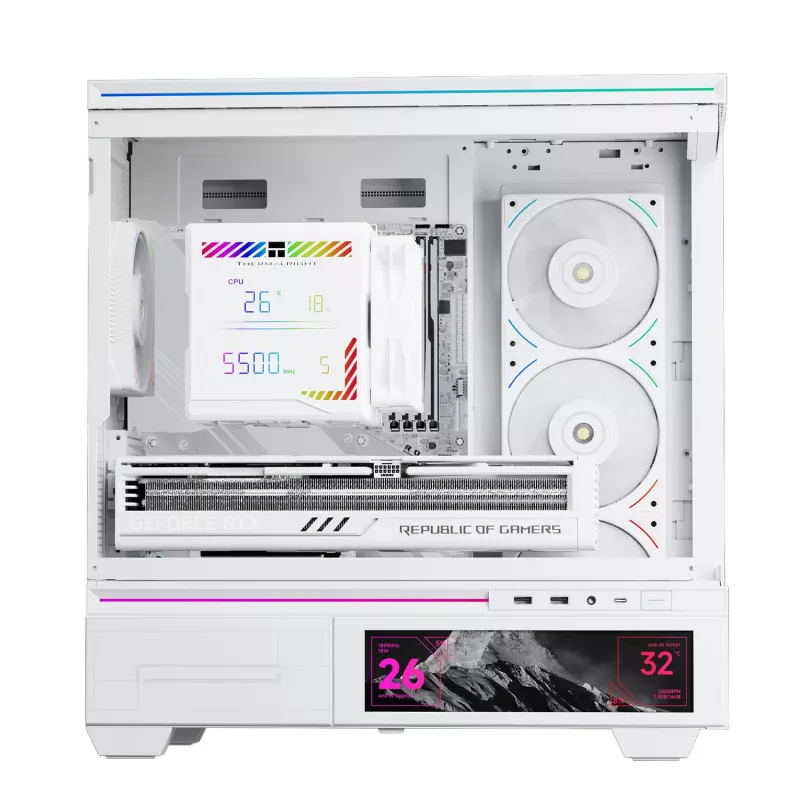 Thermalright Peerless Assassin 140 Digital White dual tower CPU-luchtkoeler, 7 heatpipes, 2x140mm PWM-ventilatoren, witte LED, Intel/AMD