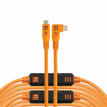 Tether Tools TetherPro USB-C Optima 10G Right-Angle oranje 9.4m