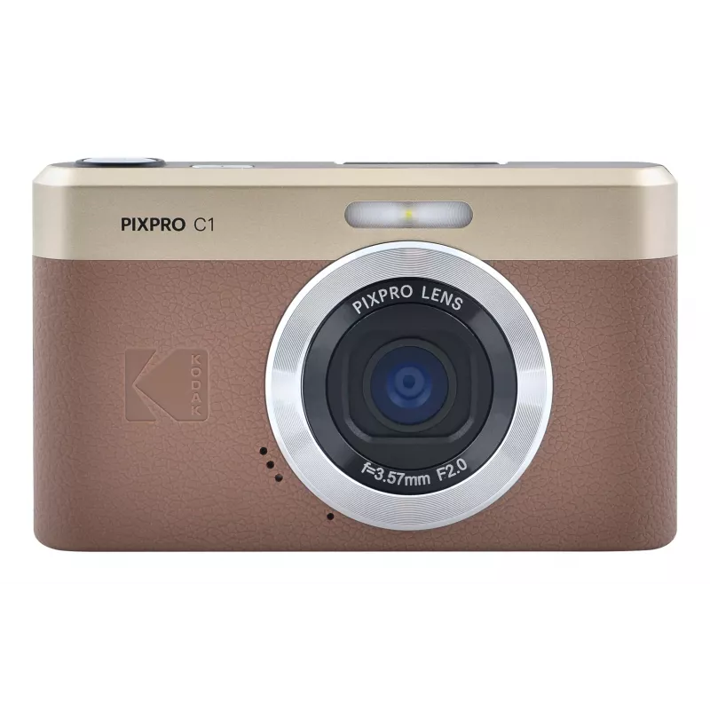 Kodak PixPro C1 digitale camera bruin + 16GB geheugenkaart