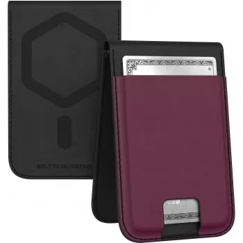 Urban Armor Gear UAG Metropolis Magnetic Wallet met standfunctie | veganistisch leer voor Apple iPhone 15 Pro Max - zwart