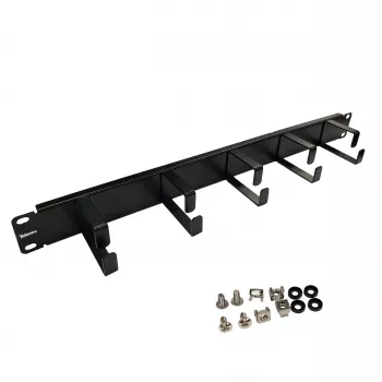 Televes UKO5R 19 inch 1U frontplaat met 5 kabeldoorvoeren, lichtgrijs