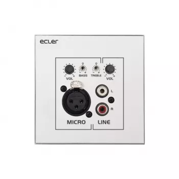 Kindermann WPaMIX-T wandpaneel XLR/RCA volume/mixer